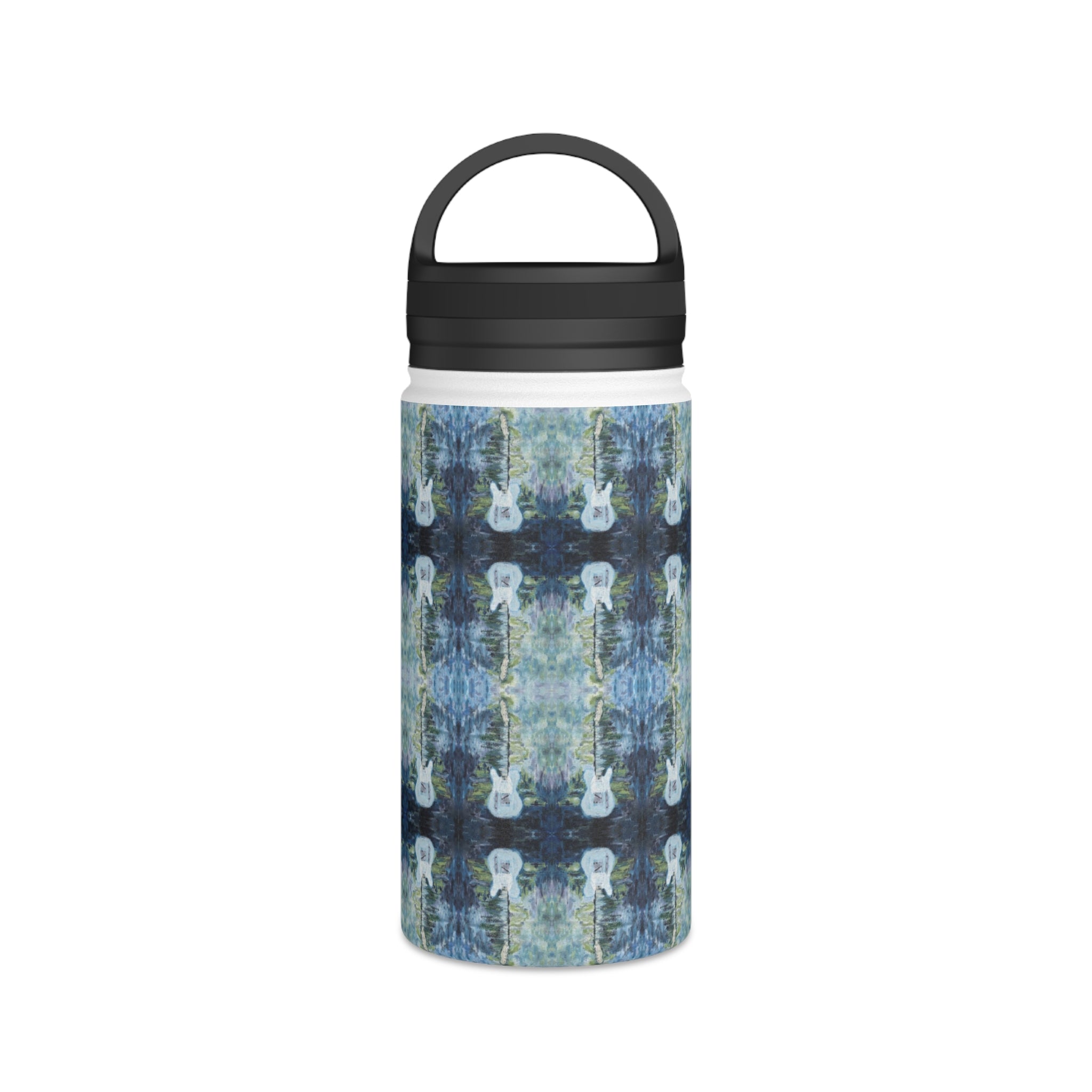 Stainless Steel Water Bottle, Handle Lid - Blue telecaster guitars (NBH)