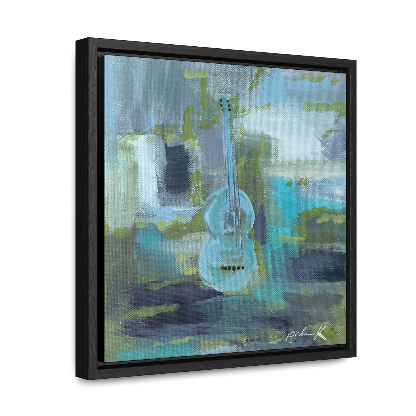 Gallery Canvas Wrap PRINT with solid wood float frame - "Angel in Blue Jeans" - (FCP-ABJ)