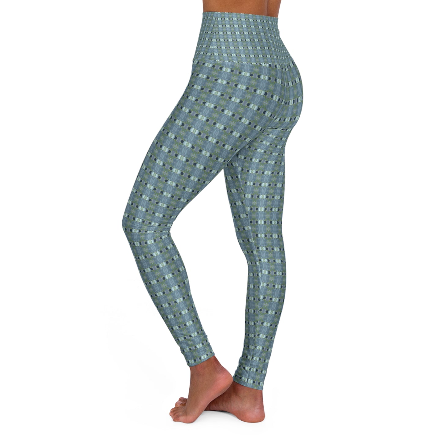 High Waisted Yoga Leggings - Lavender Melody (ABJ/P10)
