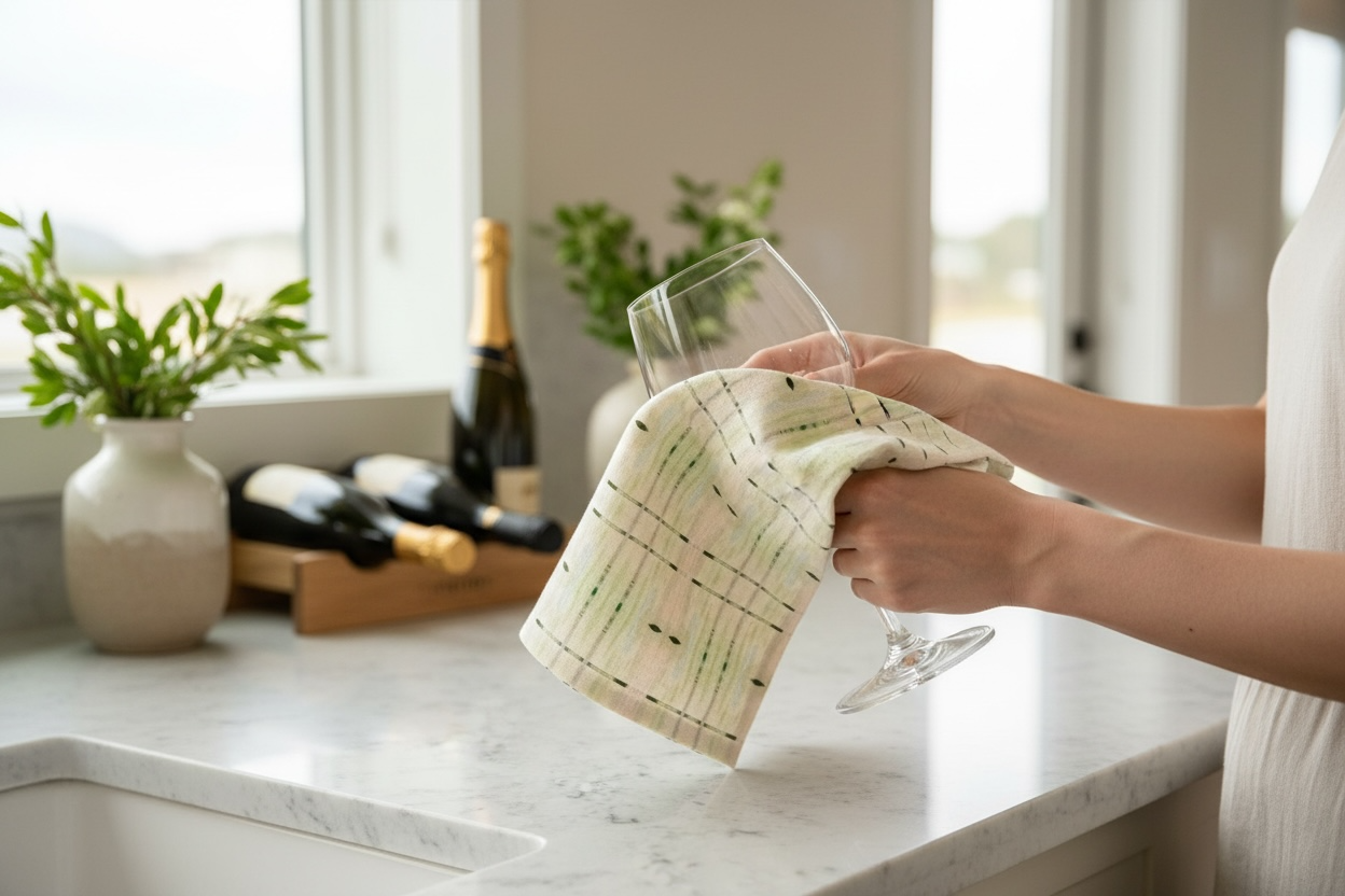 Meadow Gate Heirloom French Linen Tea Towel - (GR/P14A)