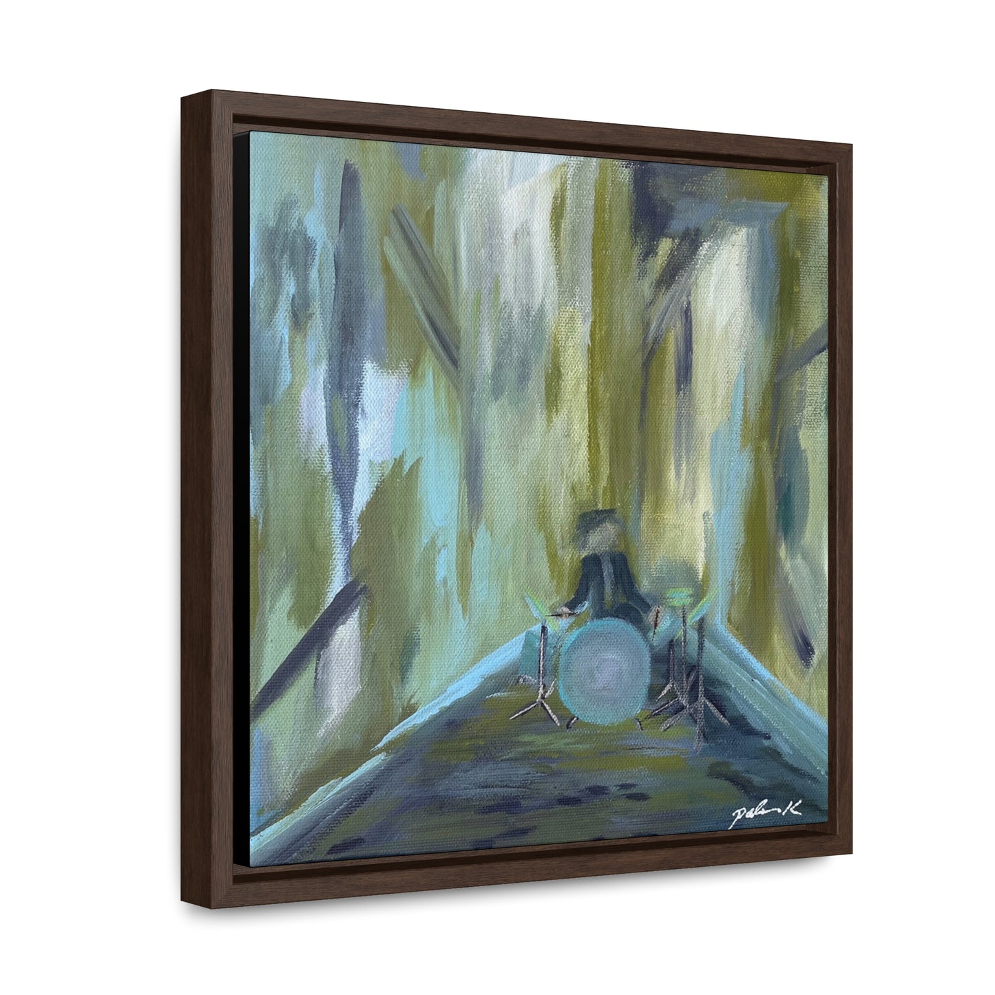 Gallery Canvas Wrap PRINT in solid wood float frame - Drummer - "Time Out" (FCP-TO)