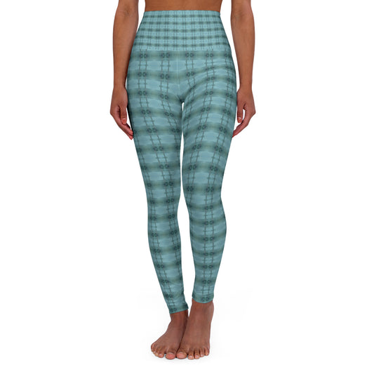 High Waisted Yoga Leggings - Mediteranean Tide (WTS/P3)