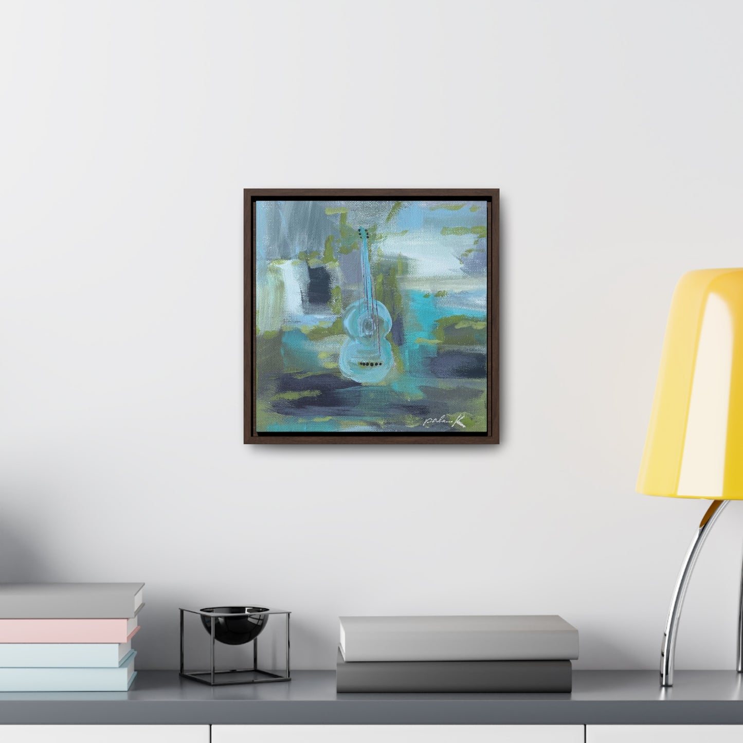 Gallery Canvas Wrap PRINT with solid wood float frame - "Angel in Blue Jeans" - (FCP-ABJ)