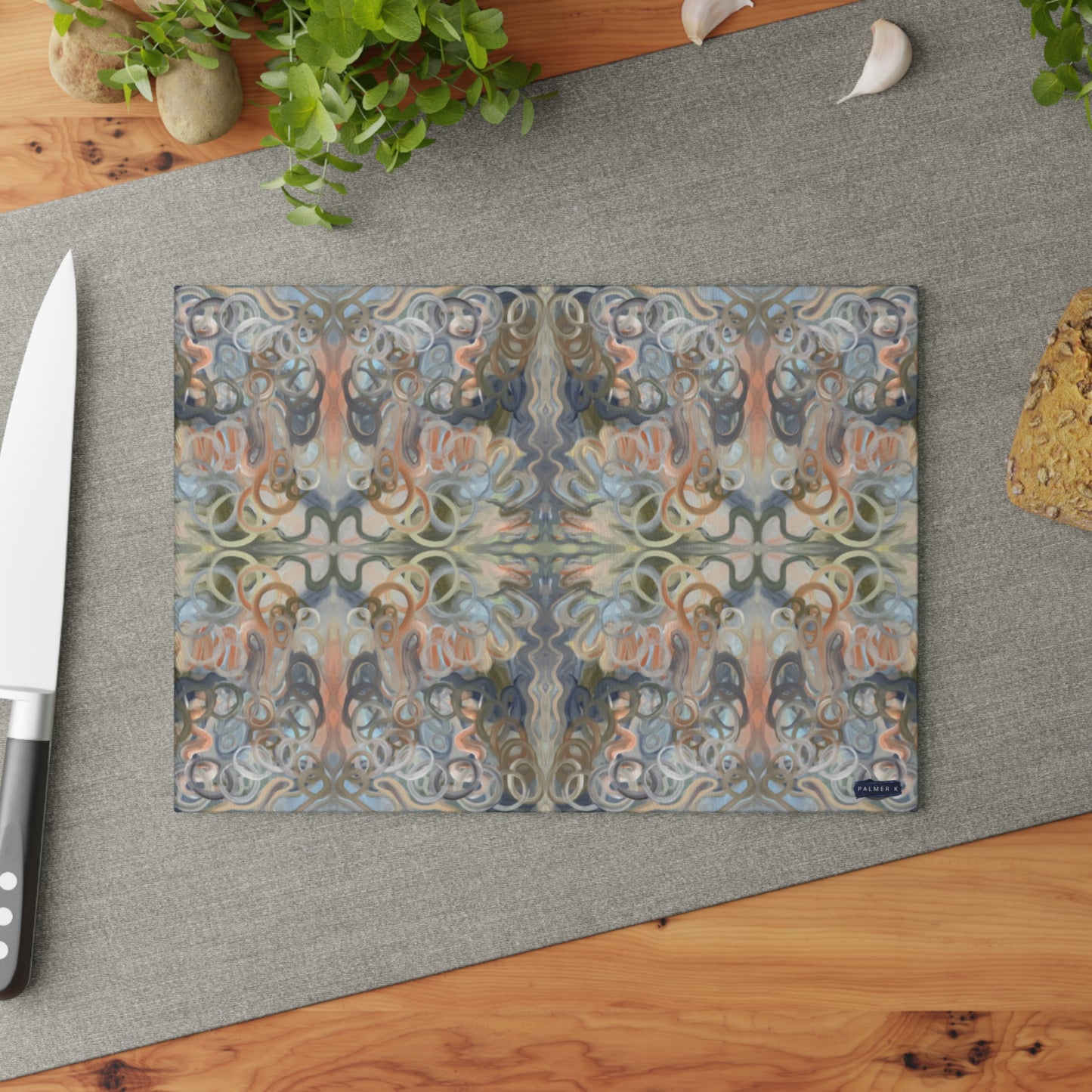 Textured Glass Cutting Board - Rooted Harmony (RC/P1)