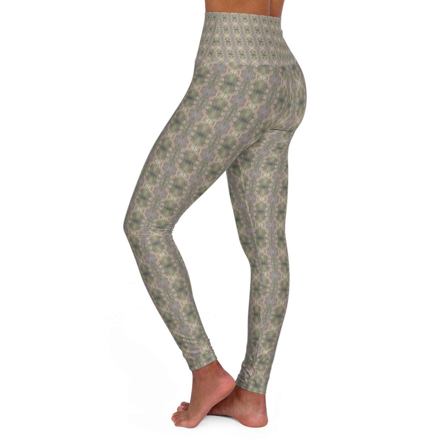 High Waisted Yoga Leggings - Harnessed pattern (TRAIL/P9)