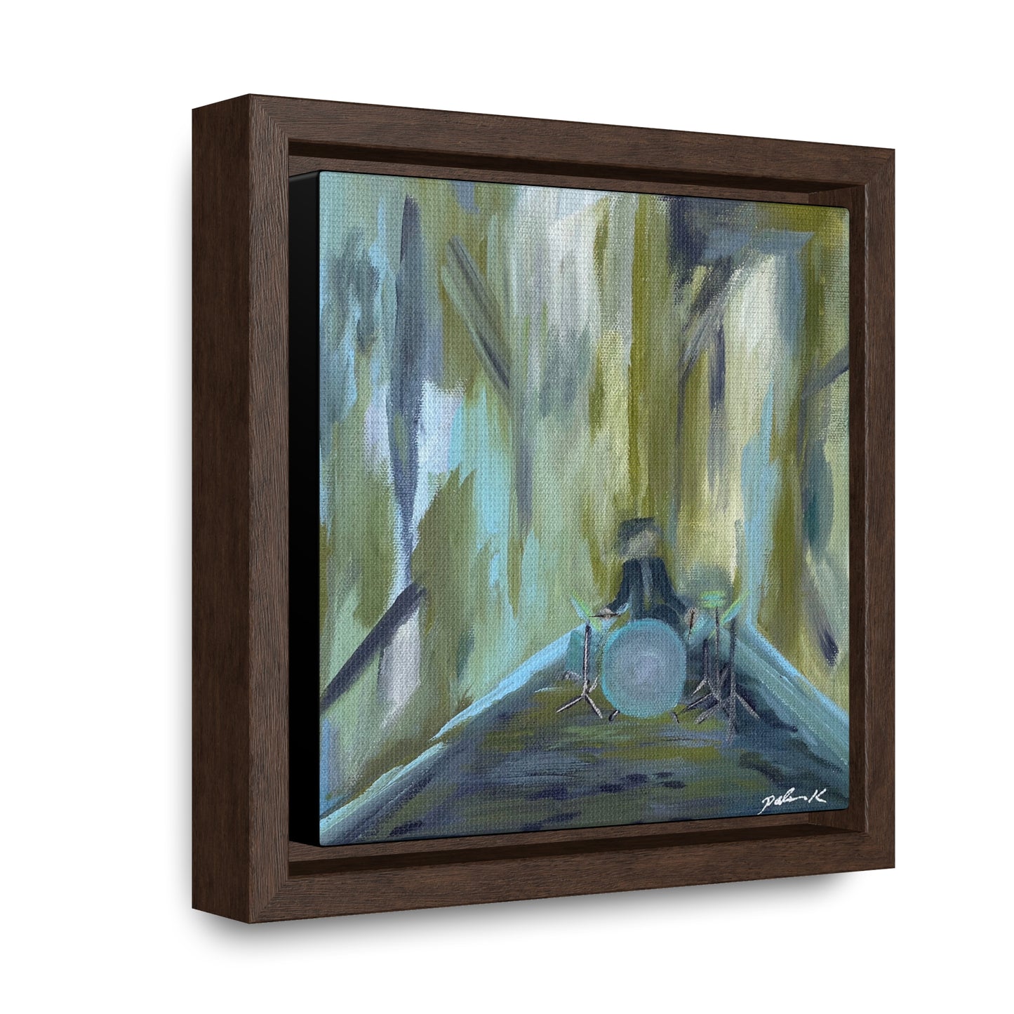 Gallery Canvas Wrap PRINT in solid wood float frame - Drummer - "Time Out" (FCP-TO)