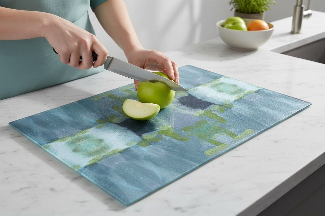 Textured Glass Cutting Board - Lavender Melody (ABJ/P10)