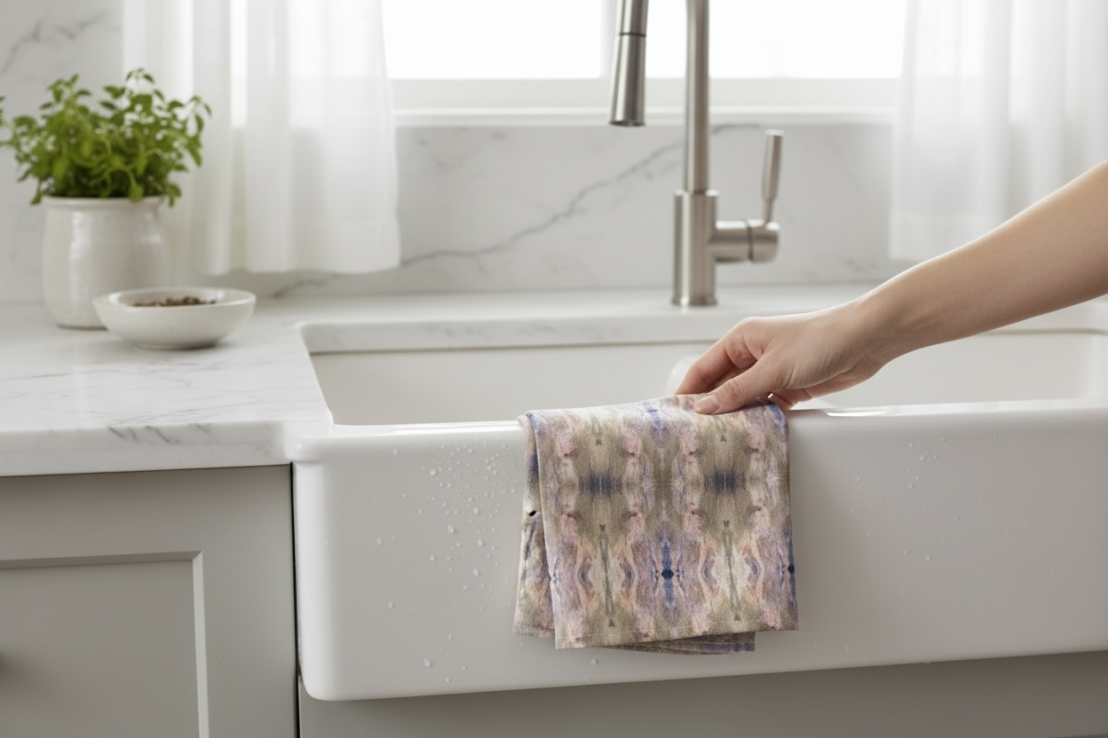 Meadow Reins Heirloom French Linen Tea Towel - (TRAIL/P6)
