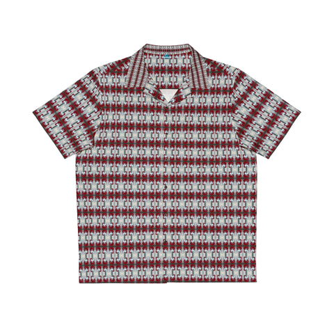 Men's Hawaiian Shirt - Red Telecaster Guitars (OMB/P1)