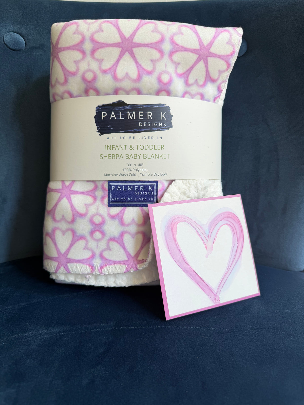 Infant / Toddler Sherpa Throw Blanket - Love Petals (OH/P8)