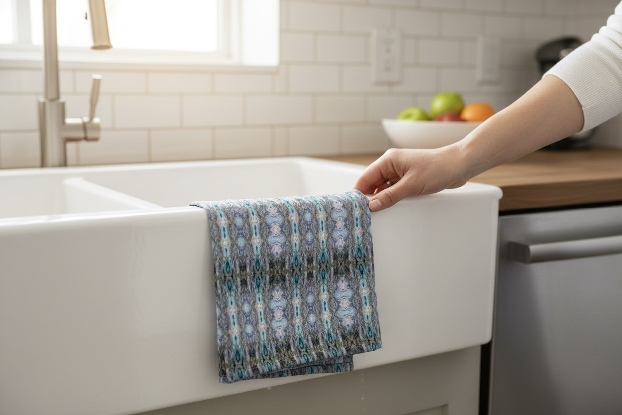 Water and Stone Heirloom French Linen Tea Towel - (BG/P5A)