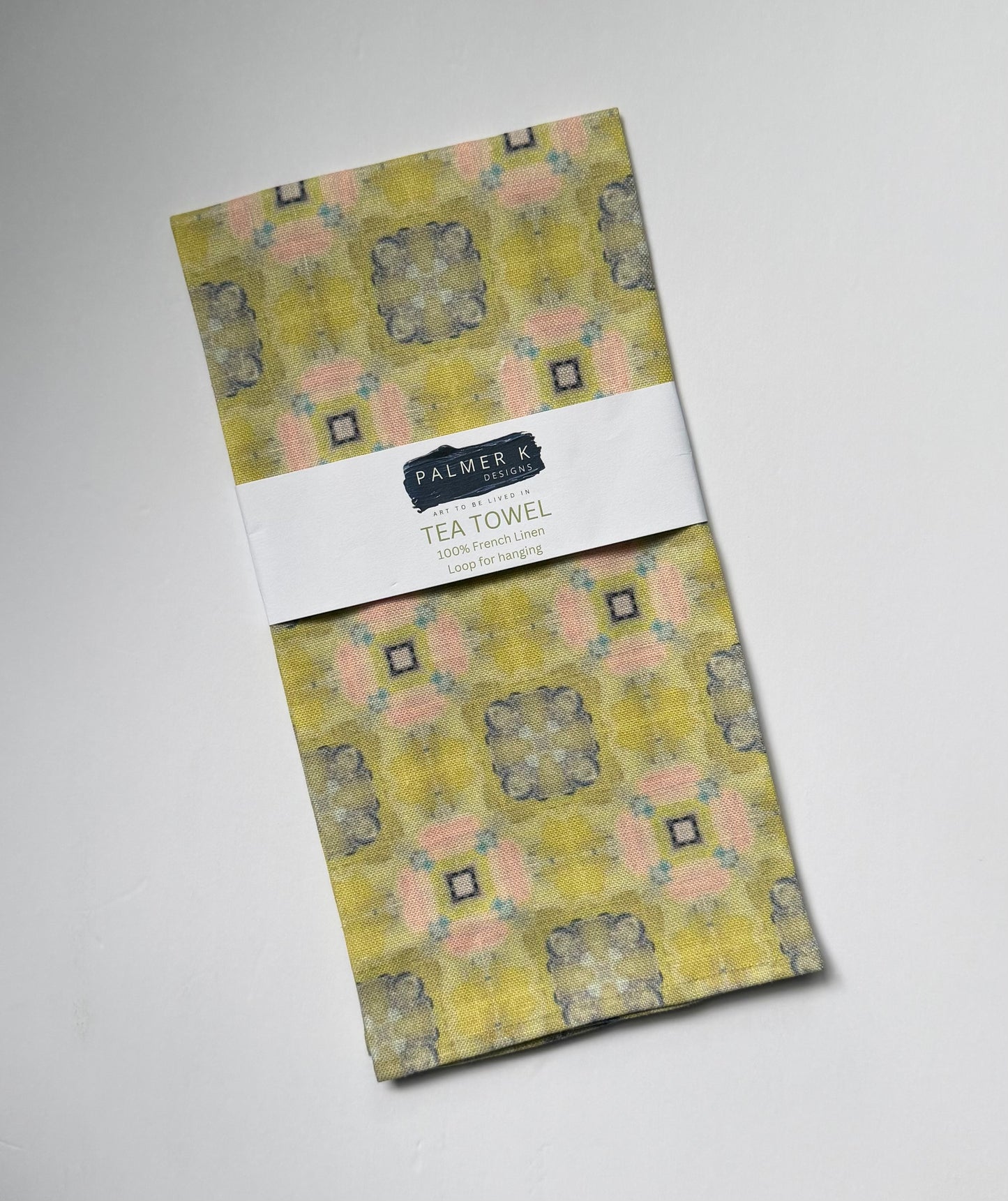 Golden Bloom Heirloom French Linen Tea Towel - (LS/P2)
