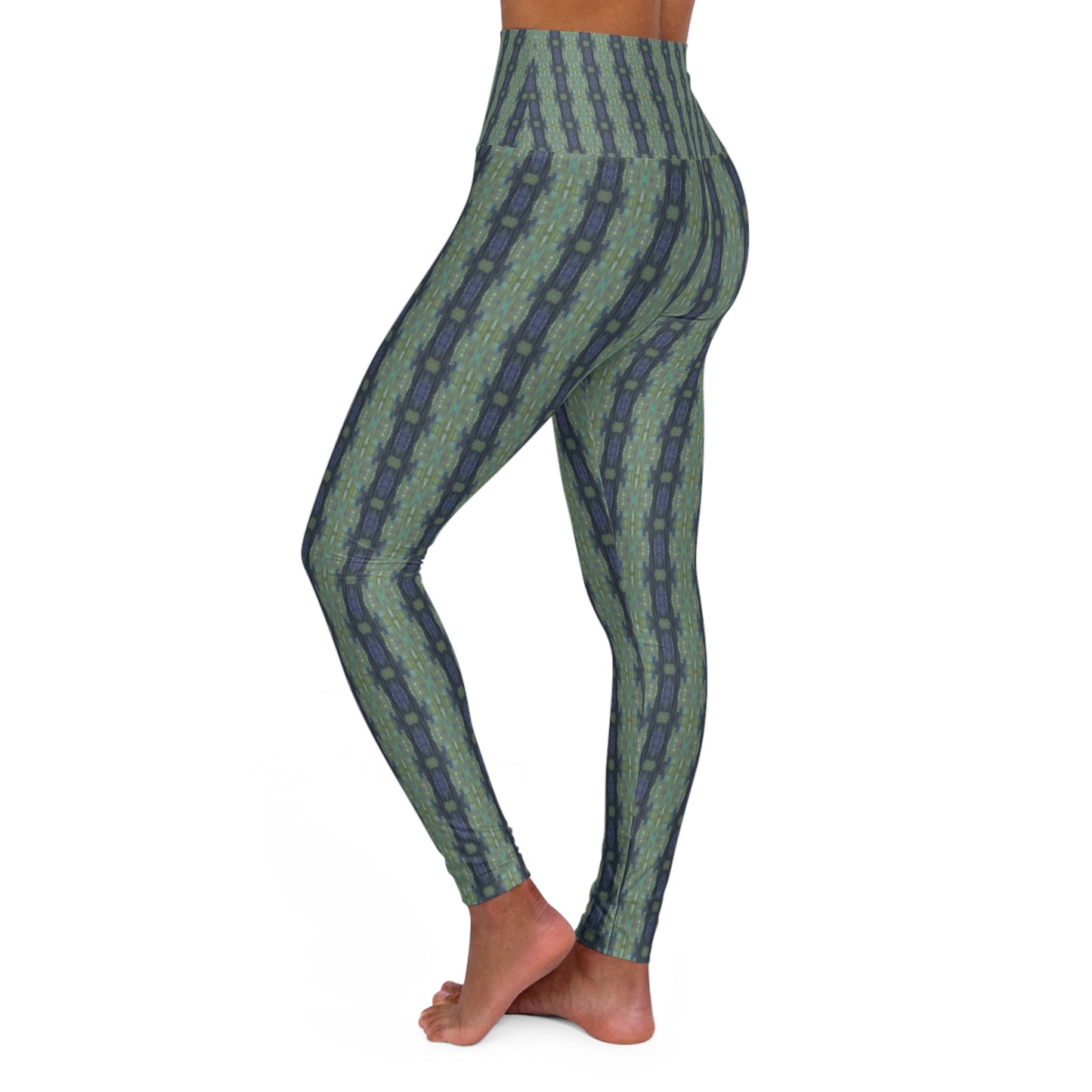 High Waisted Yoga Leggings - Hooks on the Bridge (AFM/P6)