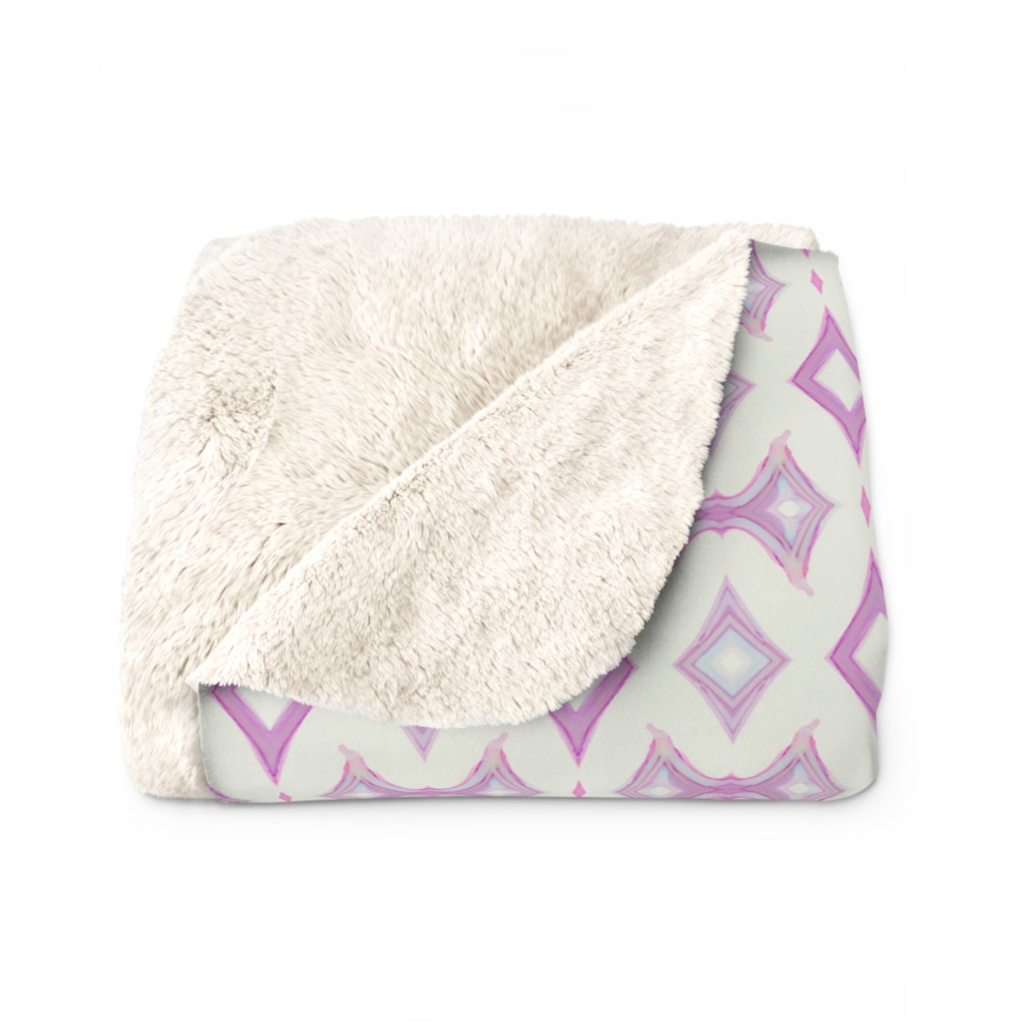 Sherpa Fleece Throw/Blanket - Double Diamond (OH/P2)