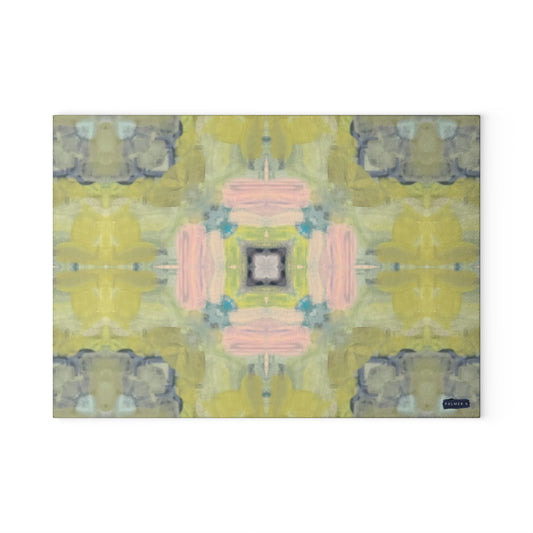 Textured Glass Cutting Board - Golden Bloom (LS/P2)