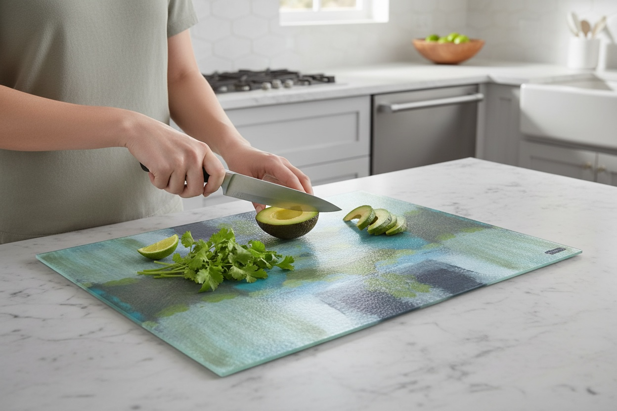 Textured Glass Charcuterie and Cutting Board - Dragonfly Wings (ABJ/P9)