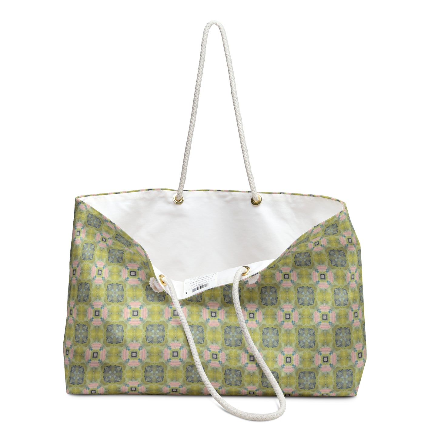 Weekend Tote Bag - Golden Bloom geometric pattern (LS/P2)