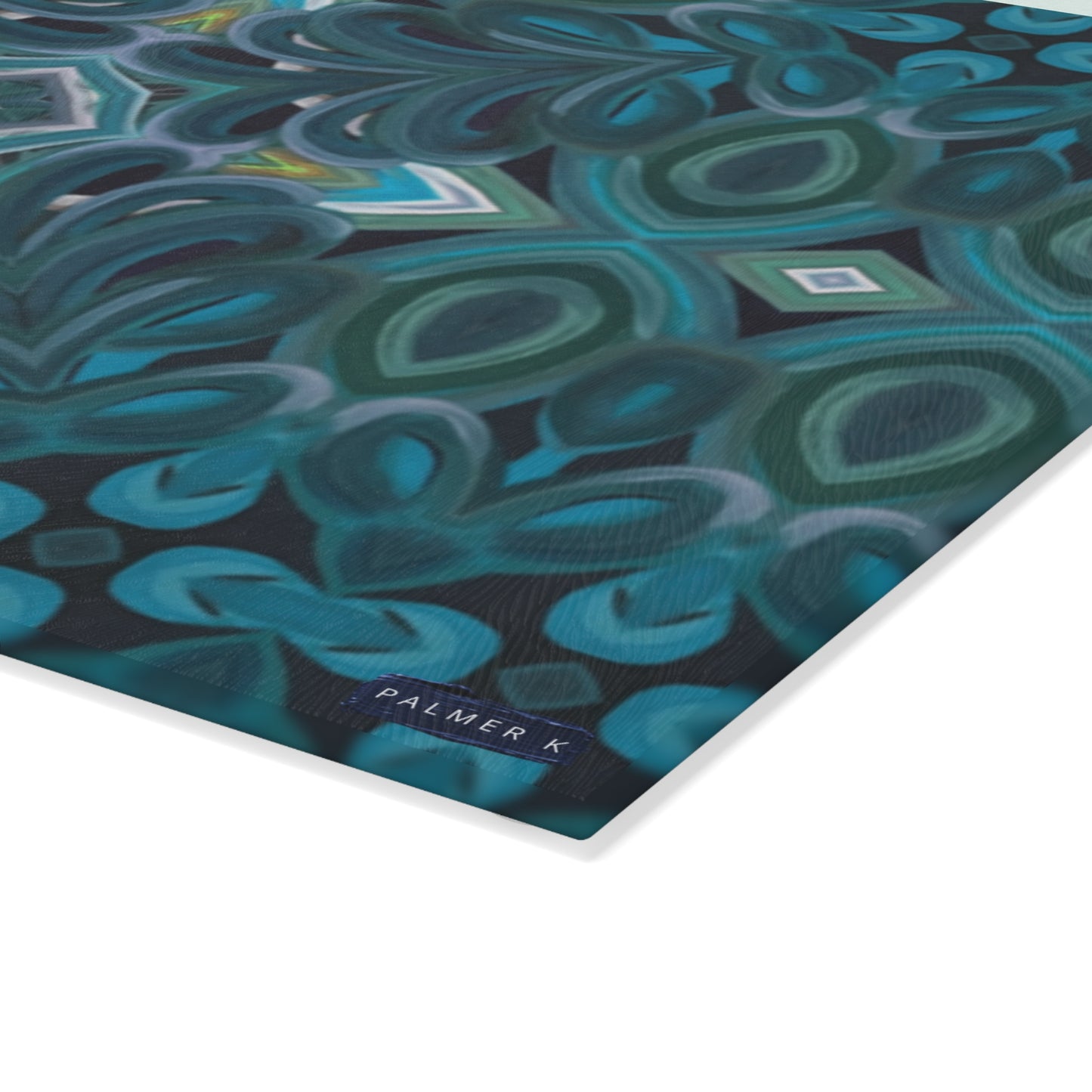 Textured Glass Cutting Board - Compass Plaid (RA/P12A)
