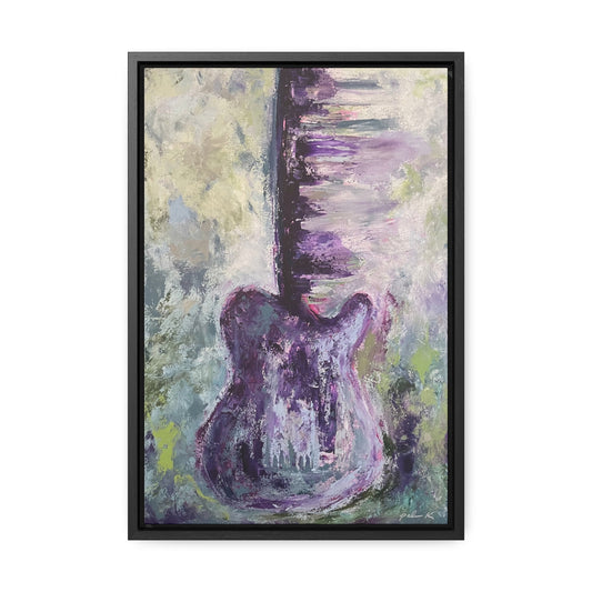 Gallery Canvas Wrap PRINT in solid wood float frame - Telecaster Guitar - "The Rising" (FCP-TR)