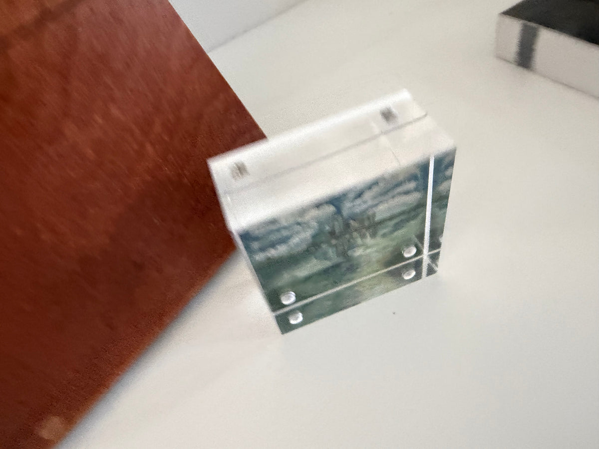 City Strings on the Bridge - 2x2 Acrylic Block Art Print | Mini Art Monday