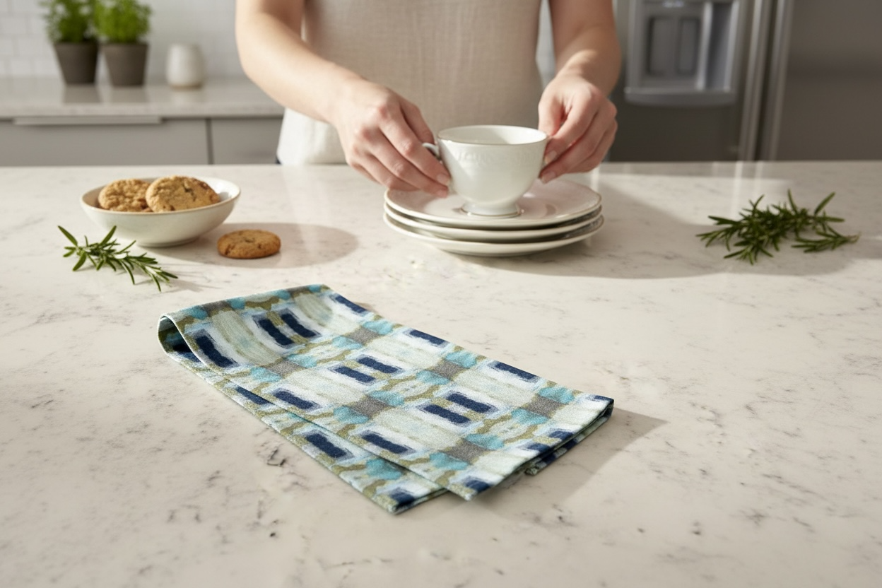 Dragon Fly Wings Heirloom French Linen Tea Towel - (ABJ/P9)