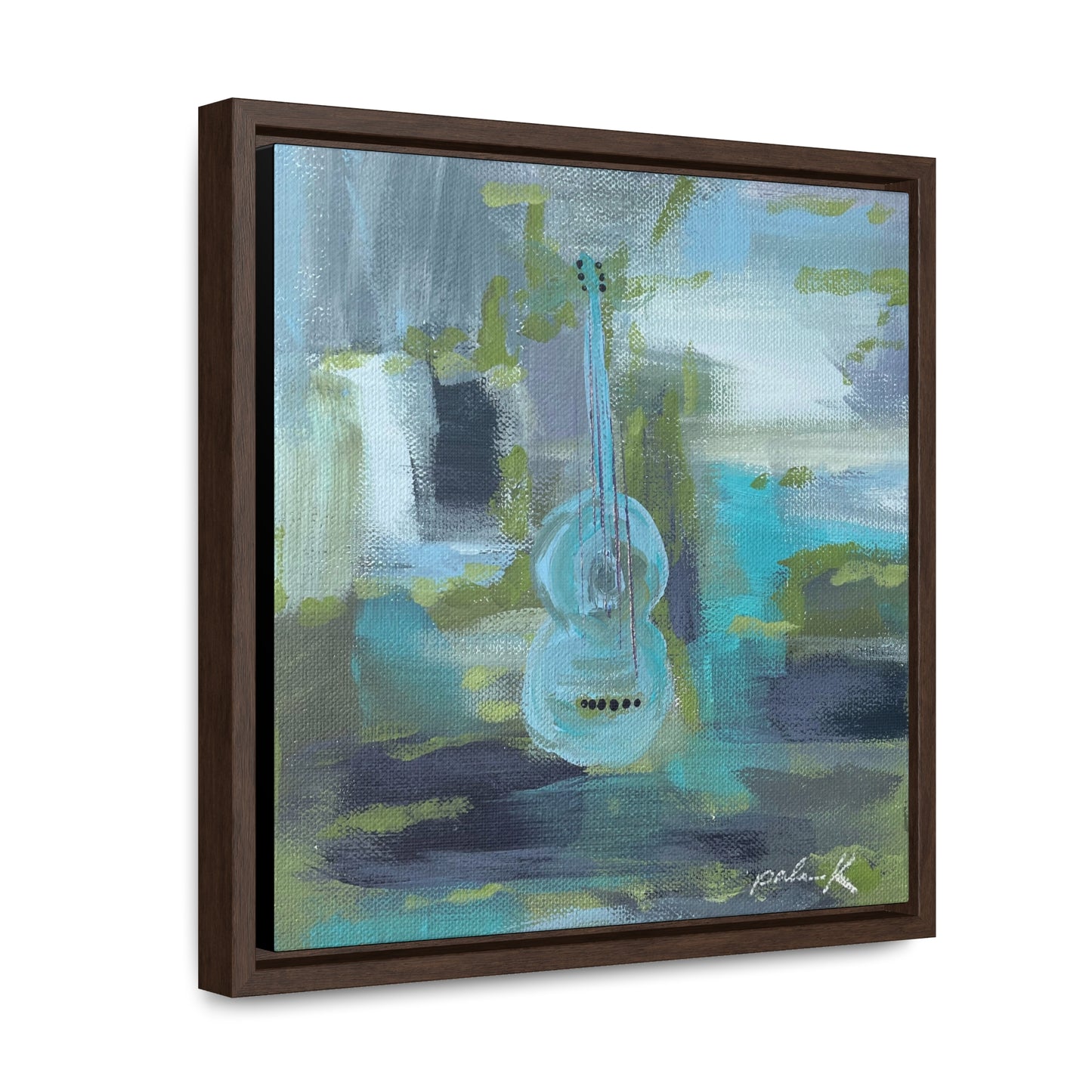 Gallery Canvas Wrap PRINT with solid wood float frame - "Angel in Blue Jeans" - (FCP-ABJ)