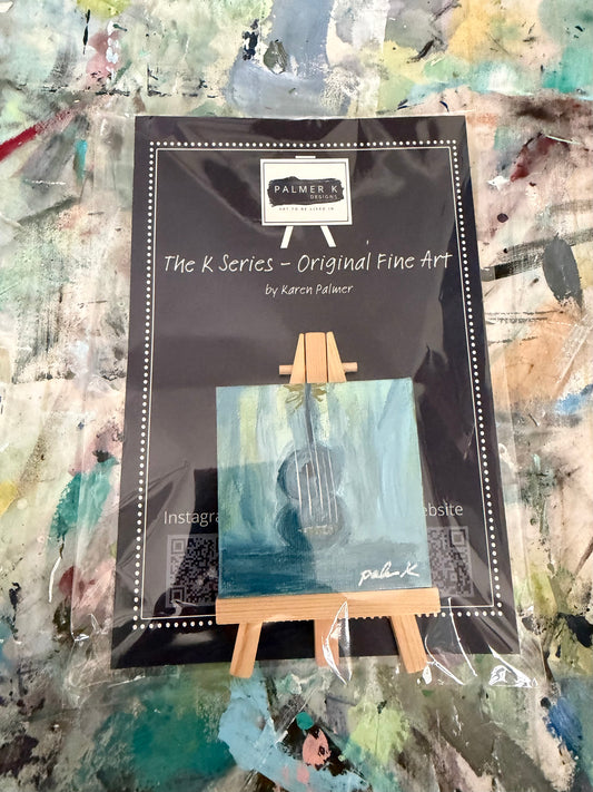 Original 3 x 3 Canvas Artwork #61 - ABSTRACT GUITAR