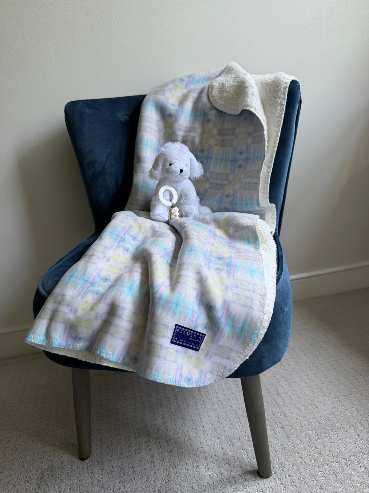 Infant / Toddler Sherpa Throw Blanket - South Beach Tides (SING/P6)