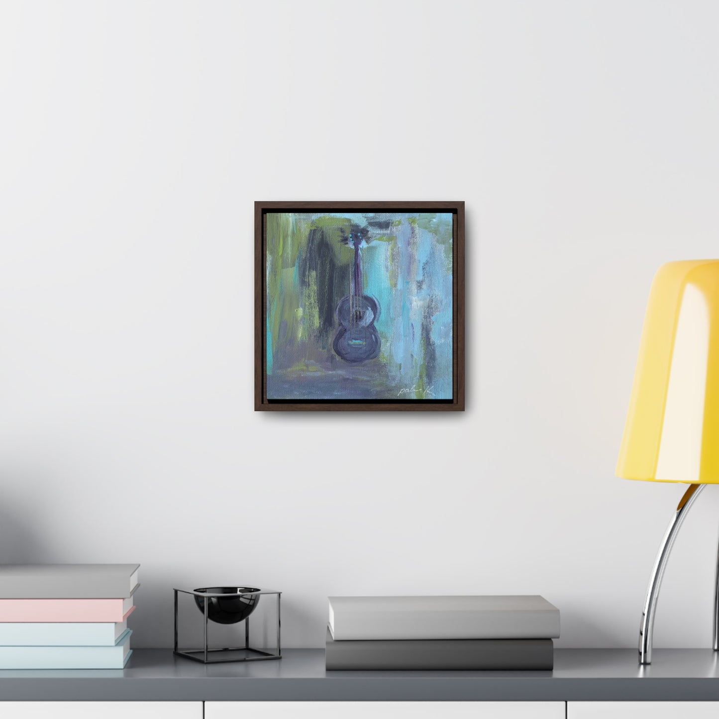 Gallery Canvas Wrap PRINT in solid wood float frame - Acoustic Guitar - "Angel from Montgomery" - (FCP-AFM)