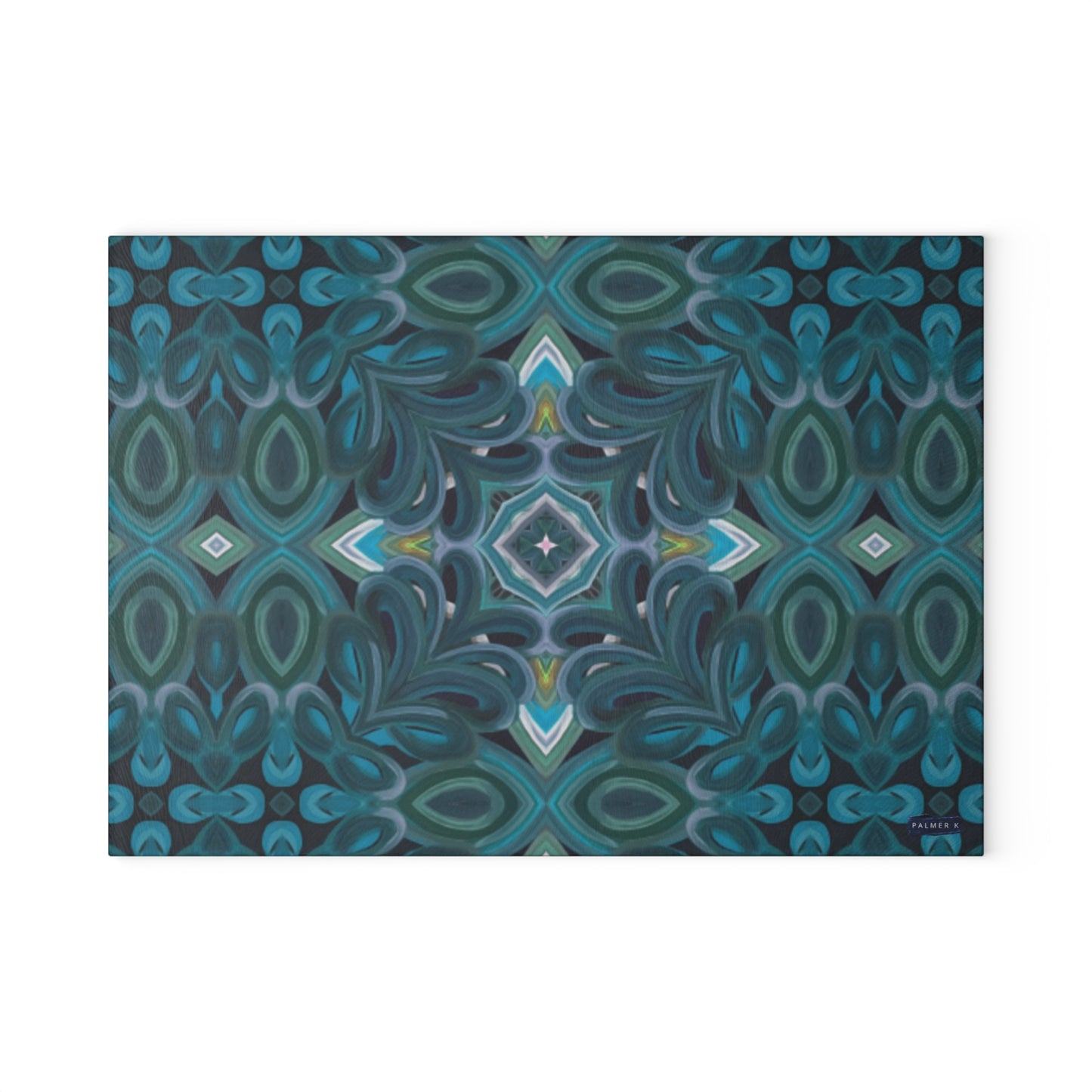 Textured Glass Cutting Board - Compass Plaid (RA/P12A)