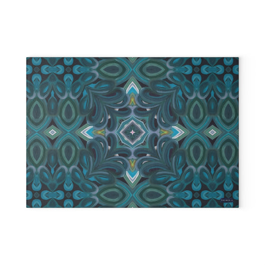 Textured Glass Cutting Board - Compass Plaid (RA/P12A)