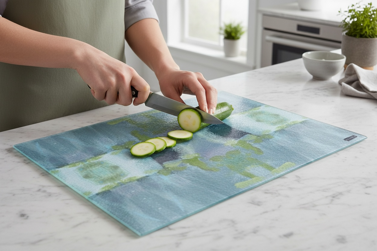 Textured Glass Cutting Board - Lavender Melody (ABJ/P10)