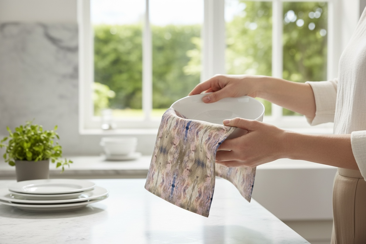 Meadow Reins Heirloom French Linen Tea Towel - (TRAIL/P6)