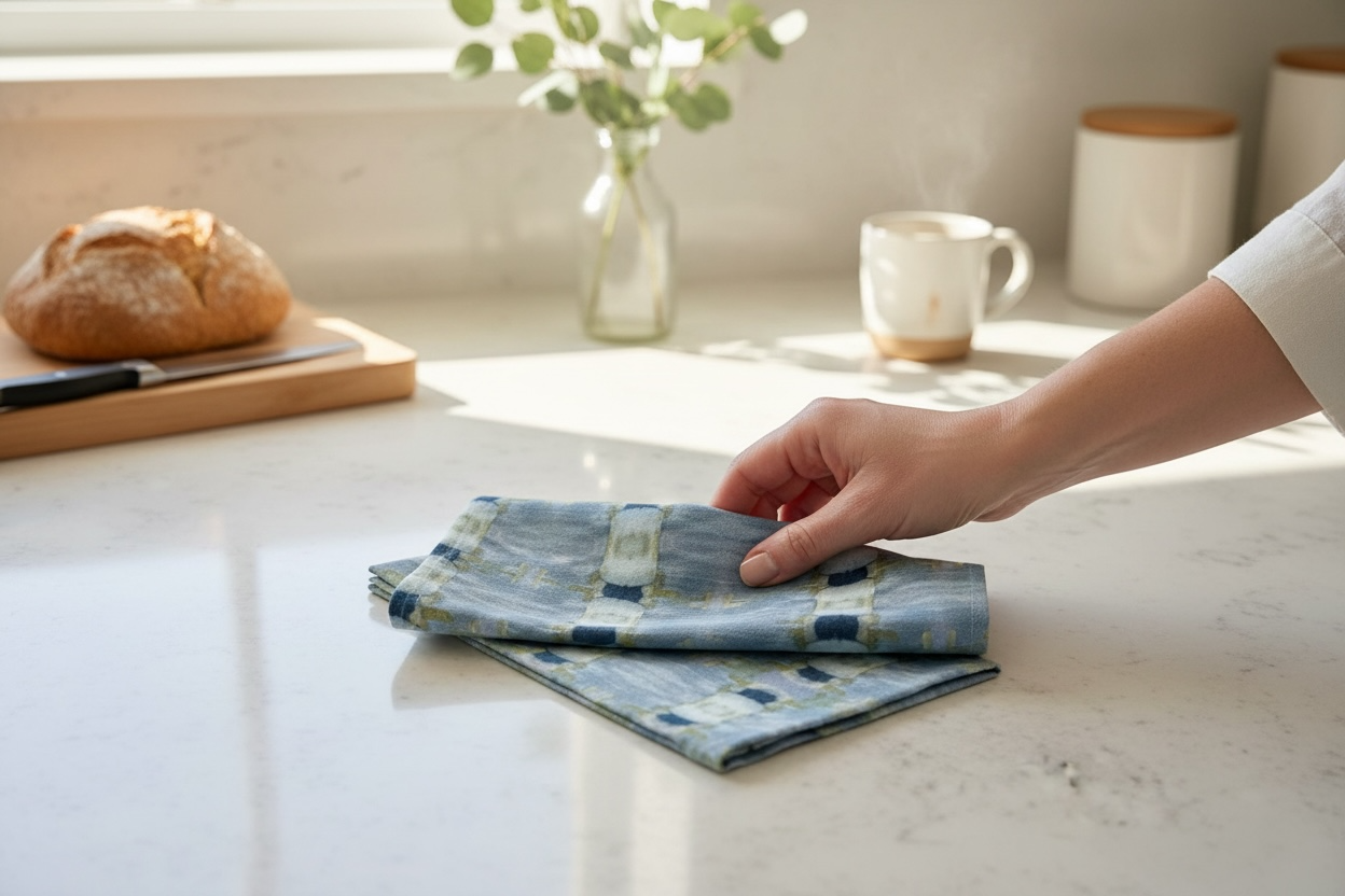 Lavender Melody Heirloom French Linen Tea Towel - (ABJ/P10)