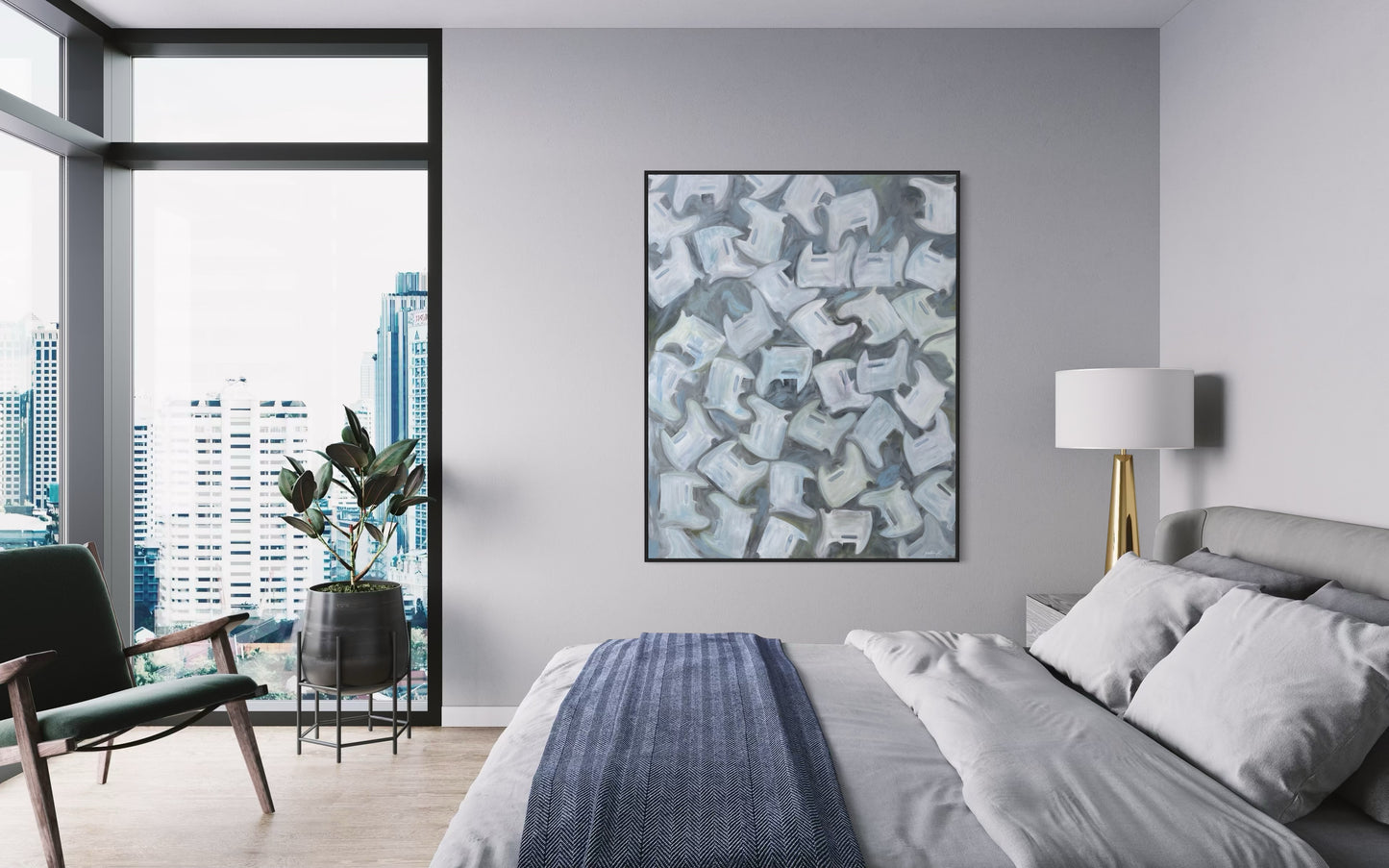 “Cry of the Dove” is a bold, rhythmic fine art painting inspired by the unmistakable opening guitar solo of When the Doves Cry - a moment that forever redefine Prince not just a a cultural icon, but a virtuoso guitarist. &nbsp;Referencing his legendary Mad Cat Telecaster, this abstract composition features layered guitar pickguards arranged in a striking visual cadence, echoing the sharp, expressive attack of that first electrifying note.

The pickguards take on an almost totemic presence, their silhouettes