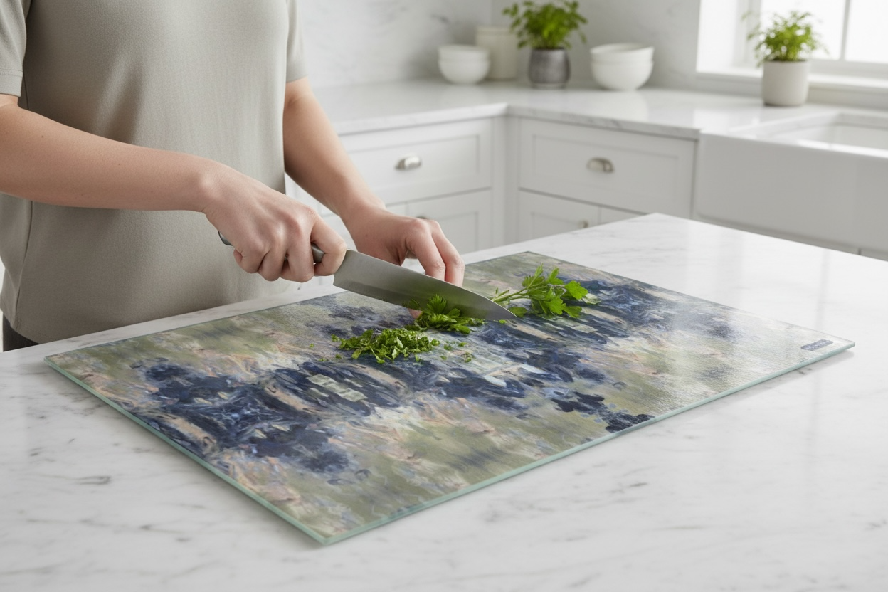 Textured Glass Charcuterie and Cutting Board - Gallop Rhythm (TRAIL/P2A)