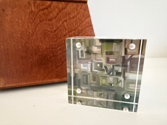 love Love - 2x2 Acrylic Block Art Print | Mini Art Monday