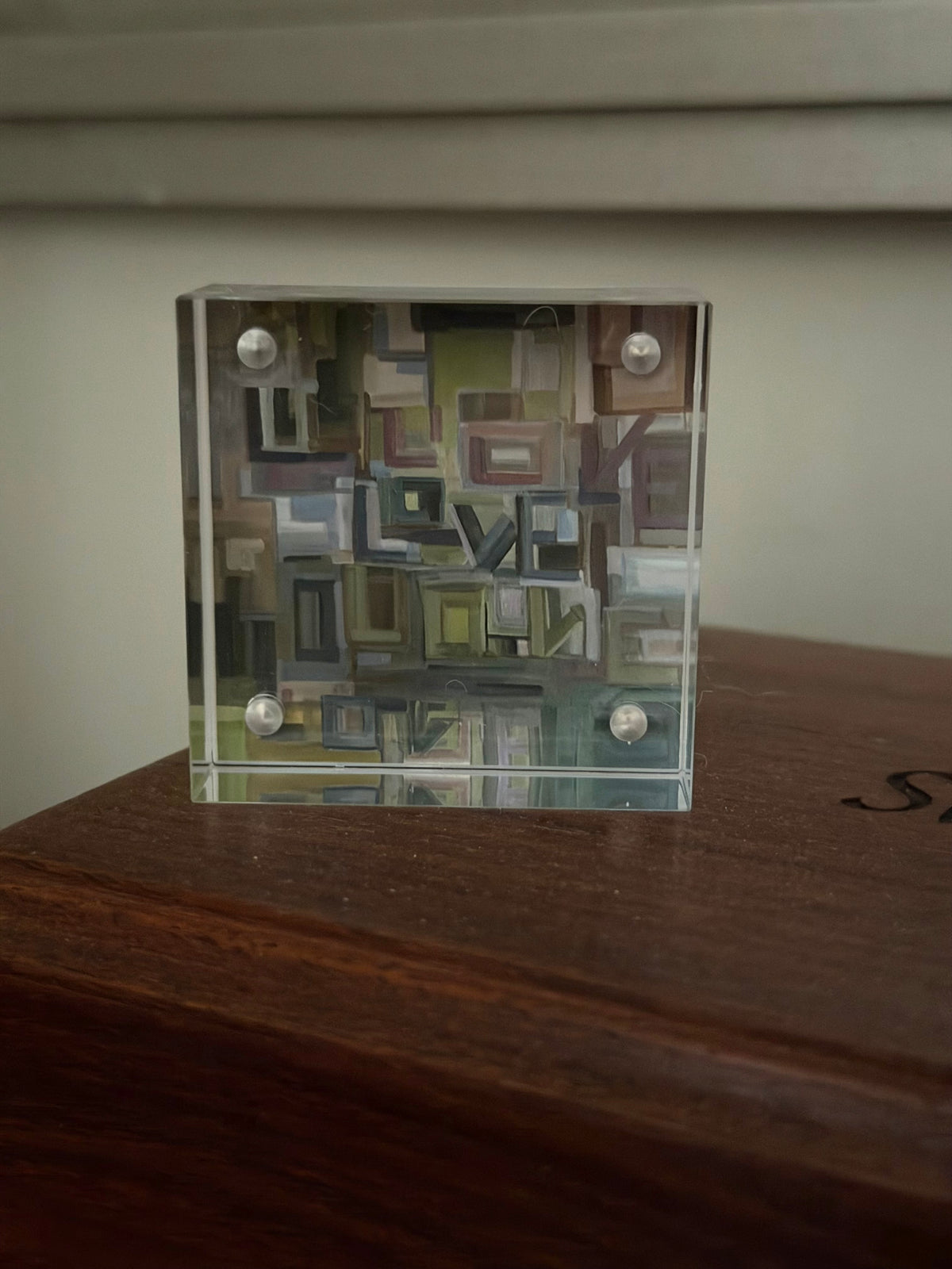 love Love - 2x2 Acrylic Block Art Print | Mini Art Monday