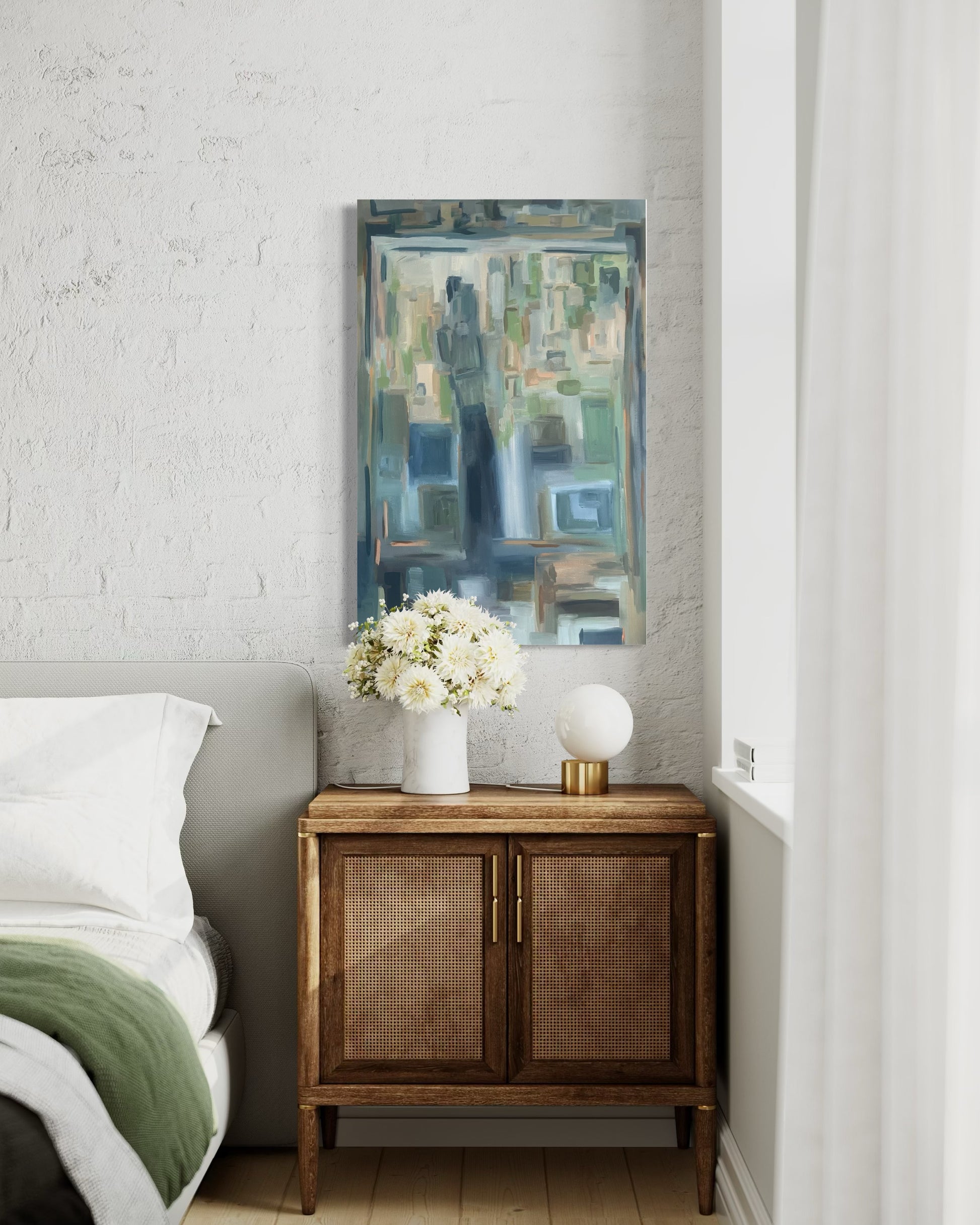 There’s something timeless about art that captures connection without saying a word. “Embrace” is an original fine art painting designed to bring warmth, intimacy, andrefined elegance into a space. Soft movement, layered tones, and expressive brushwork make this piece feel both calming and quietly striking - perfect for collectors drawn to understated luxury. Available now as a one-of-a-kind original for those curating meaningful interiors and meaningful collections.

"Embrace"

36h x 24w x 1.5&nbsp;

Acryl