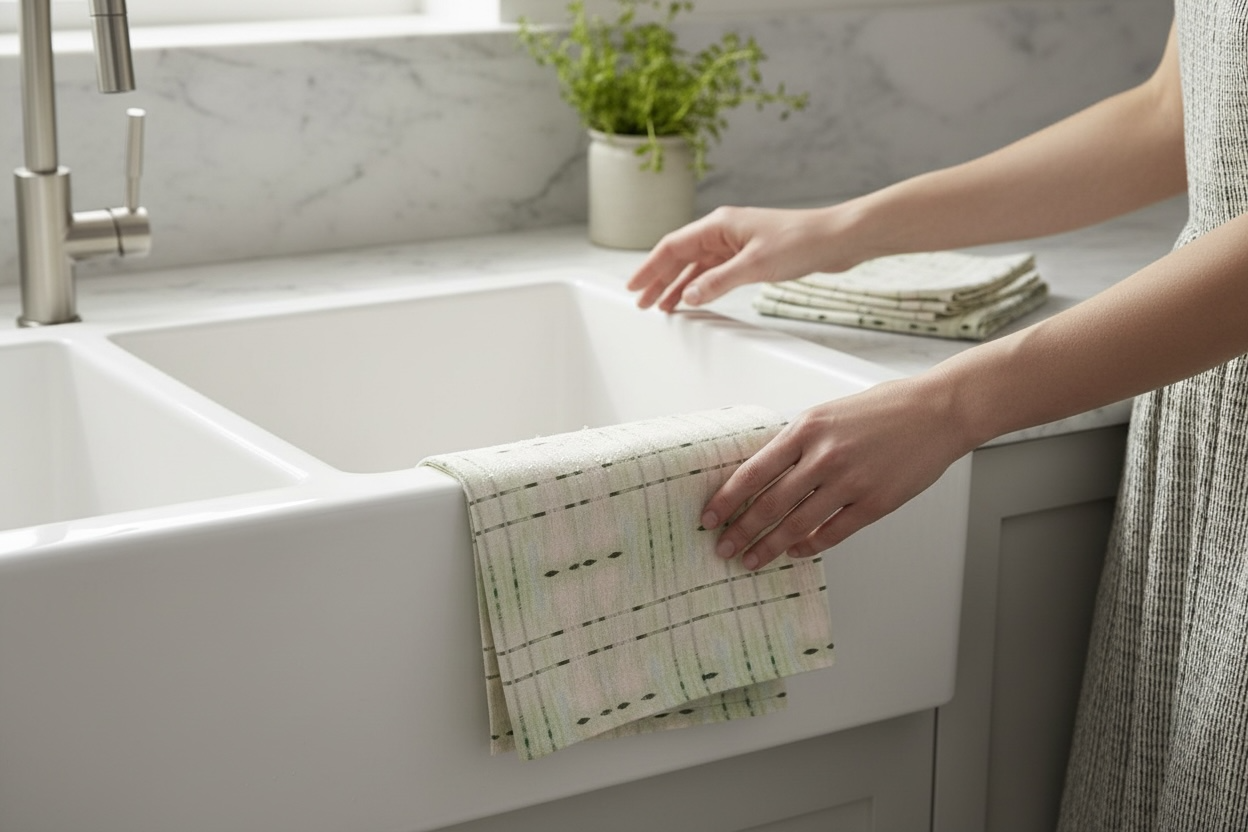 Meadow Gate Heirloom French Linen Tea Towel - (GR/P14A)