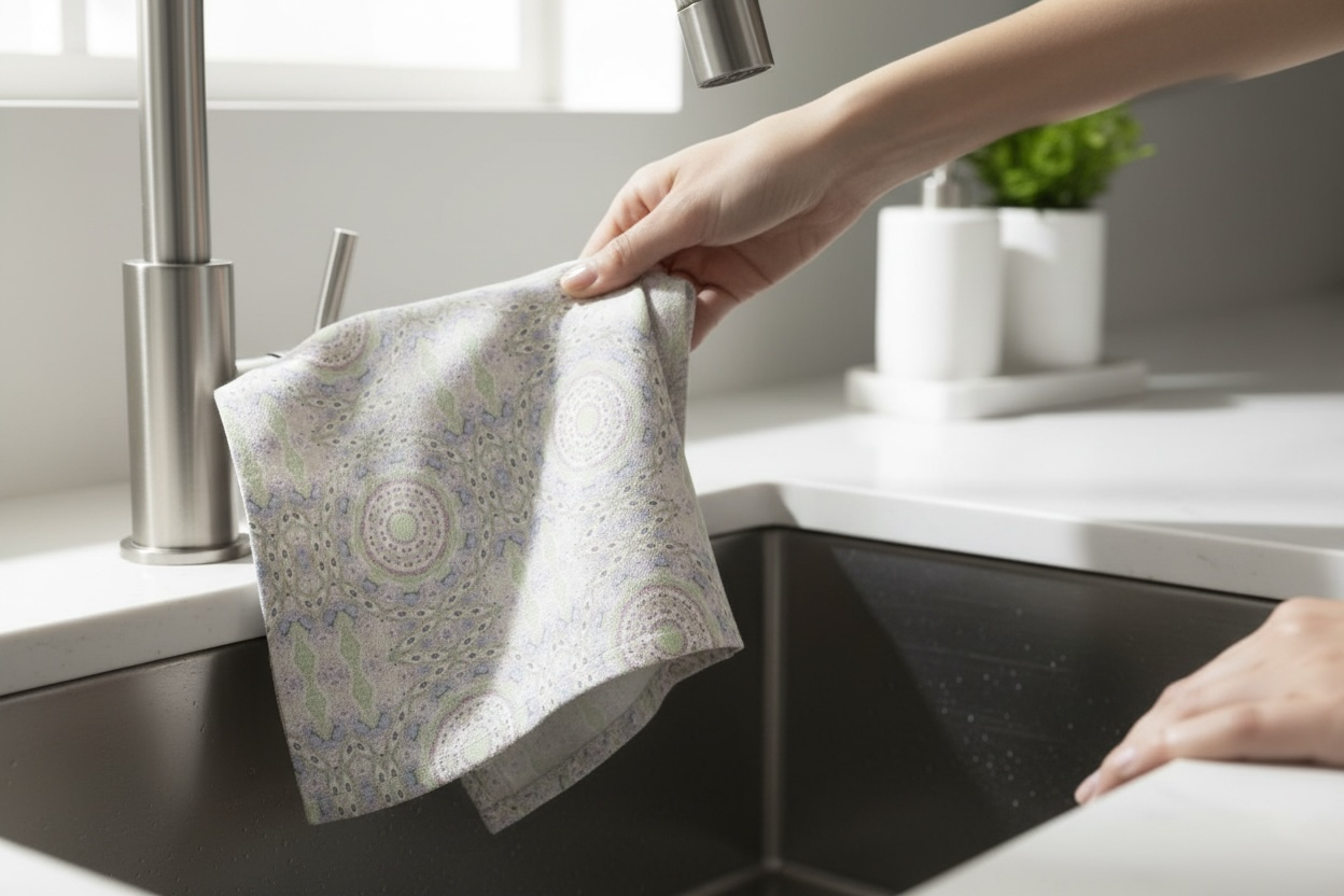 Seraphic Garden Heirloom French Linen Tea Towel - (OG/P17A)