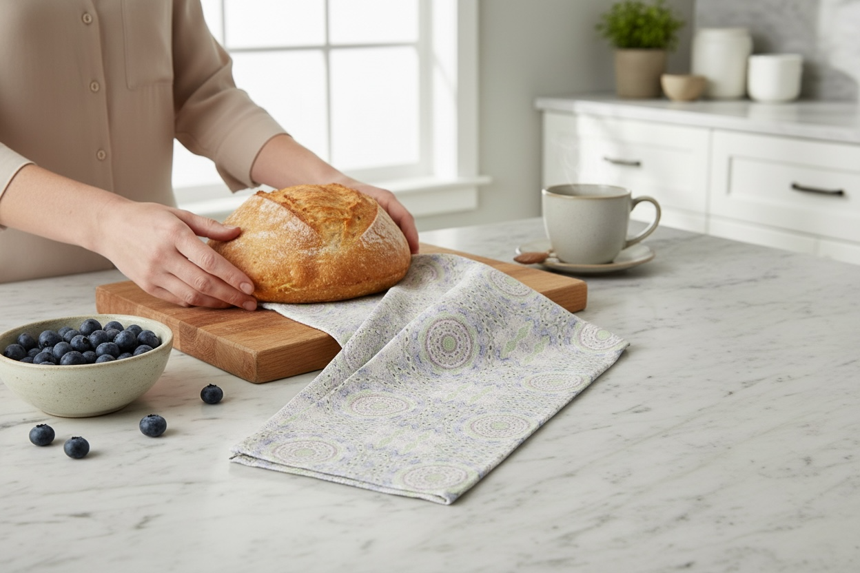 Seraphic Garden Heirloom French Linen Tea Towel - (OG/P17A)