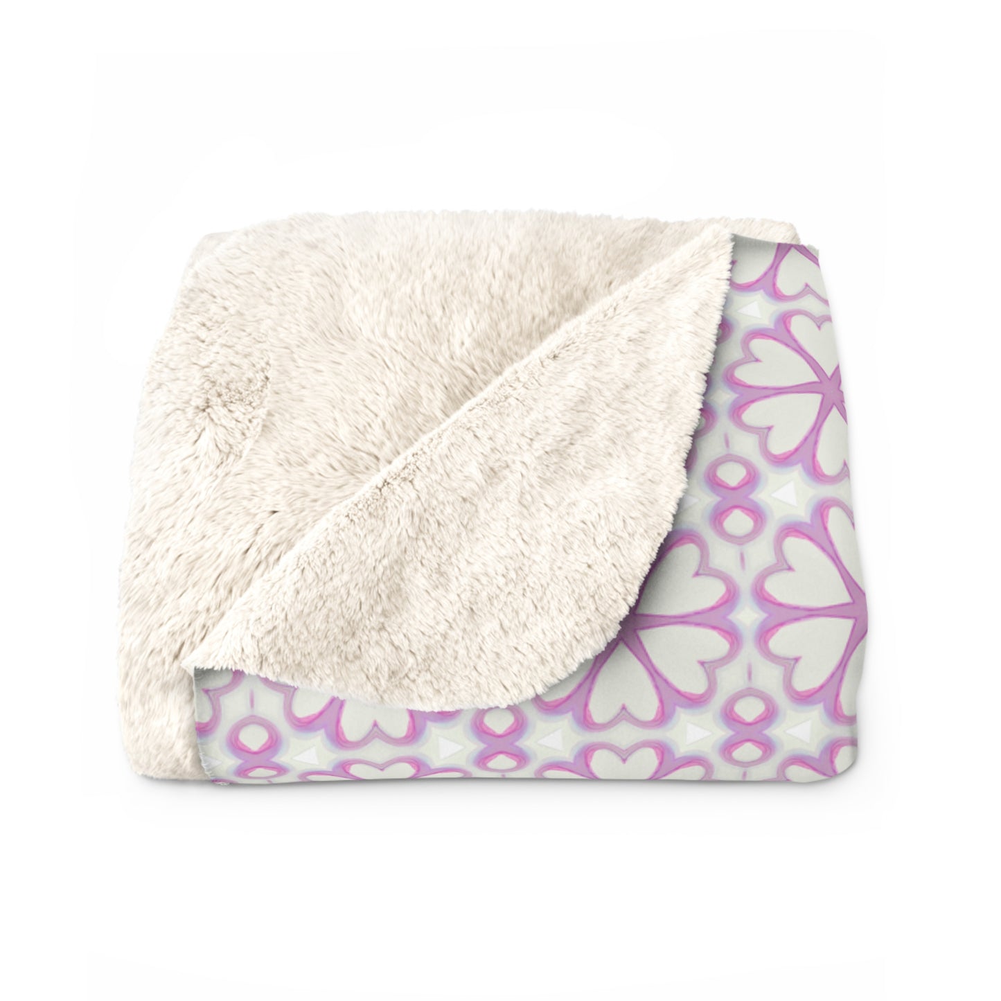 Infant / Toddler Sherpa Throw Blanket - Love Petals (OH/P8)