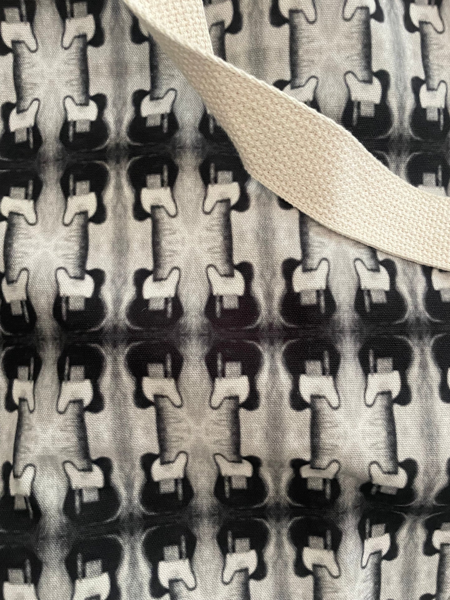 Market Tote - Black and White telecaster guitars (OMB/BW)