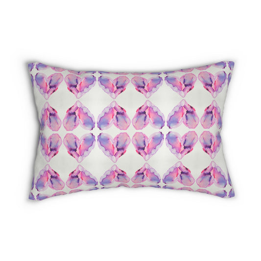 Lumbar Pillow - Pink Hearts (EH/P1)