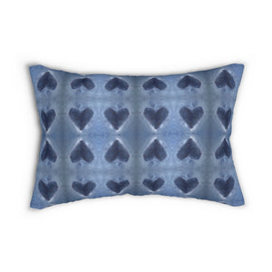 Blue Hearts - 13 x 22 Lumbar Pillow (LL/P1)