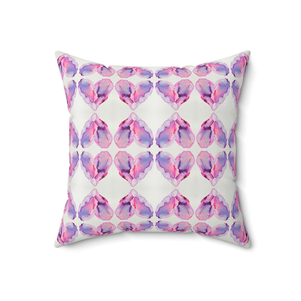 Square Pillow - Pink Hearts (EH/P1)