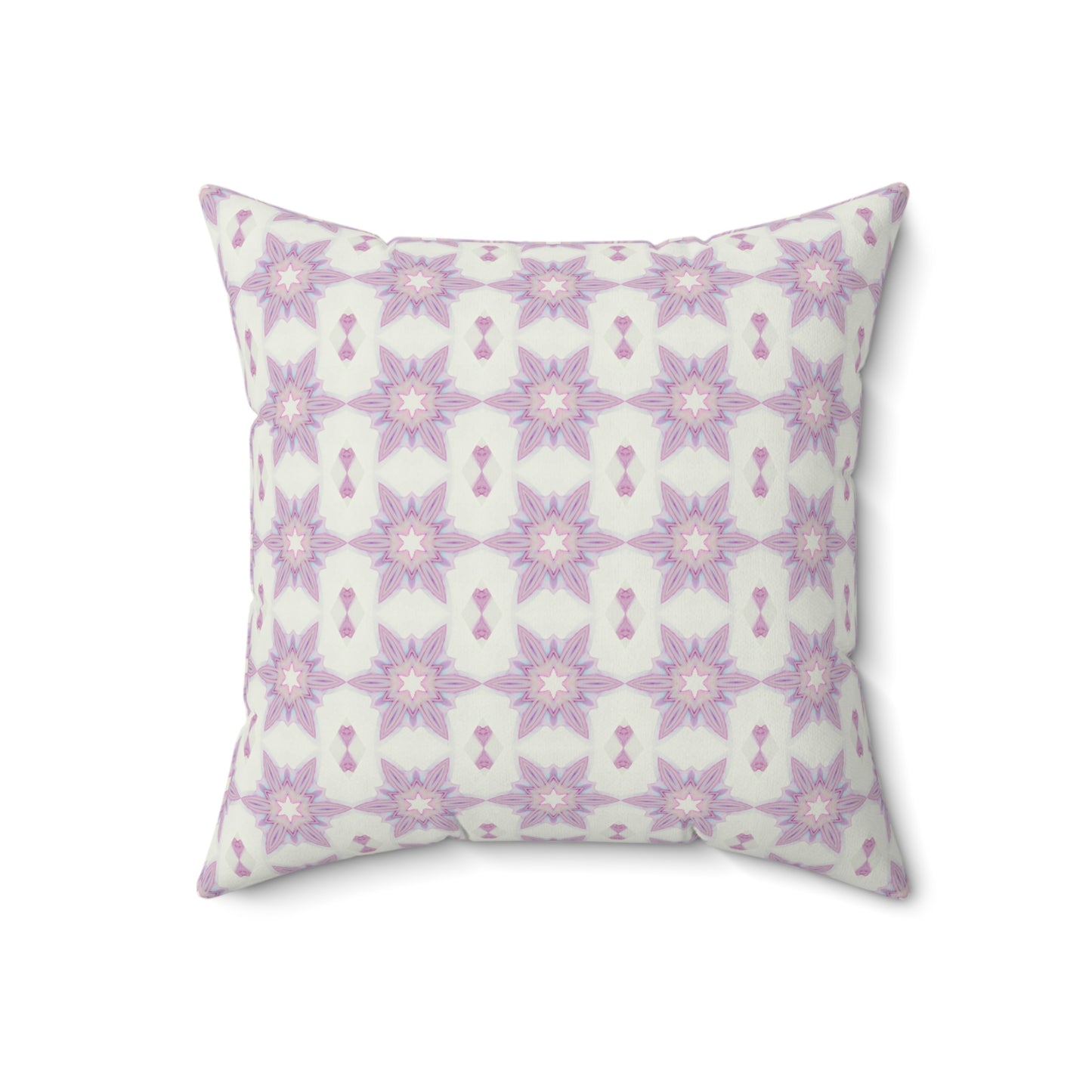 Square Pillow -  Pink Snowflakes (OH/P12)