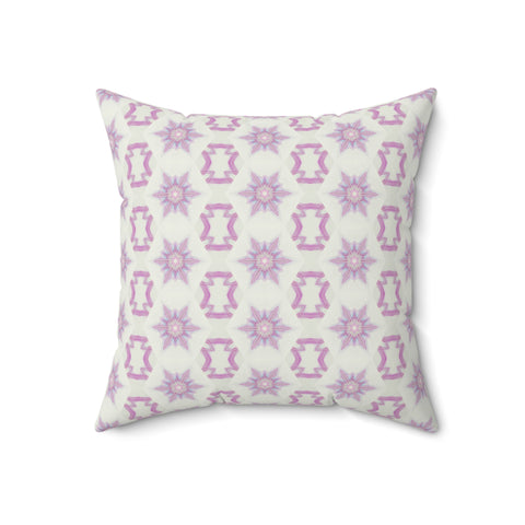 Square Pillow - Pink and White Geometric (OH/P23)