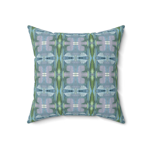 Square Pillow - Blue, green, and Pink Geometric (SWIL/P15B)
